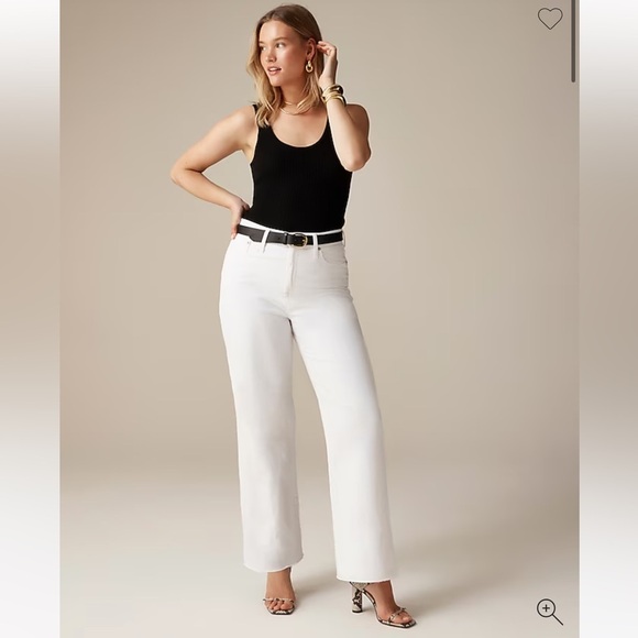 NWT! J. Crew Slim wide-leg jean in white wash. Size 32. $148 - Picture 2 of 7